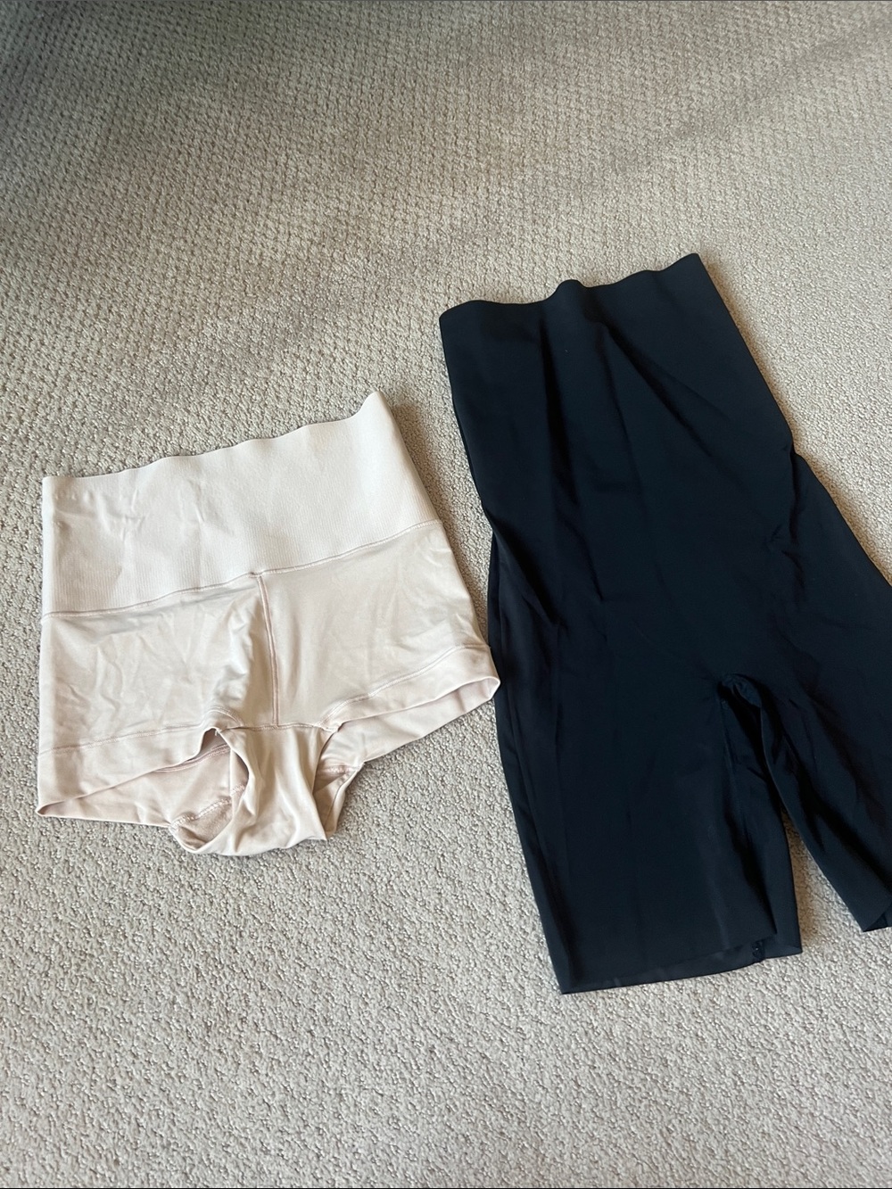 Maidenform High-Waist Shaping Bike Shorts Duo - Black & Cream shaping underwear